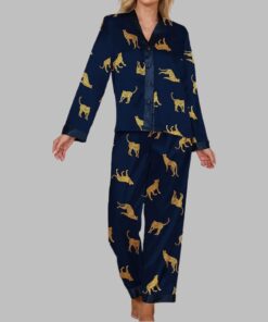 Leopard Blue Pajama Set