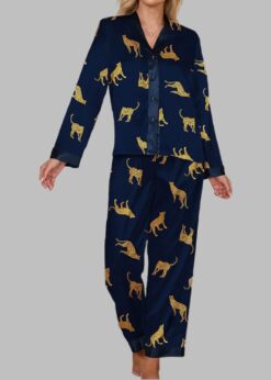 Leopard Blue Pajama Set