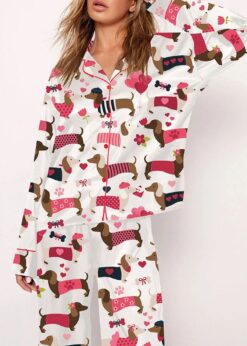 Valentine Dachshund Dog Pajama Set