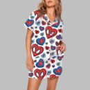 Valentine Superhero Print Pajama Set