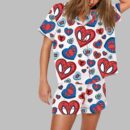 Valentine Superhero Print Pajama Set