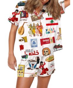 Very Lebanese Satin Pajama Set For Women