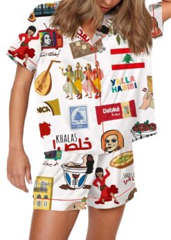 Very Lebanese Satin Pajama Set For Women
