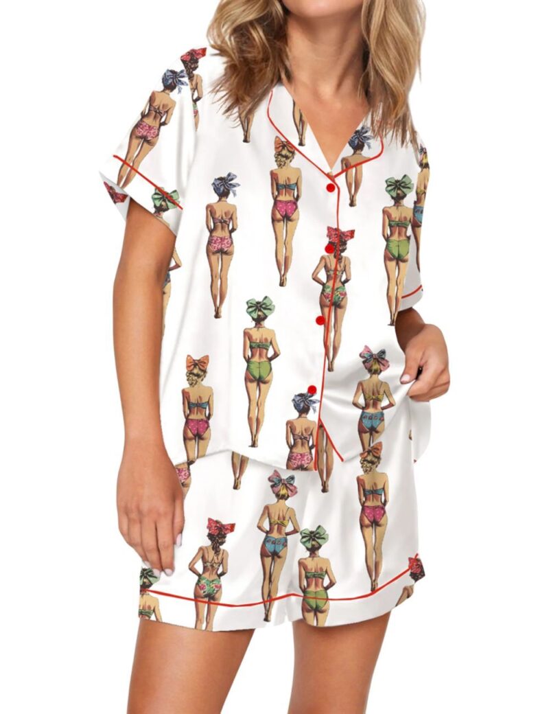 Vintage Coquette Swimsuit Ladies Pajama Set