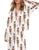 Vintage Coquette Swimsuit Ladies Pajama Set