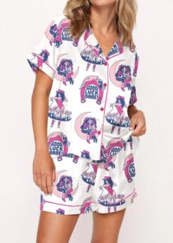 Vintage Cowgirl Satin Pajama Set For Women