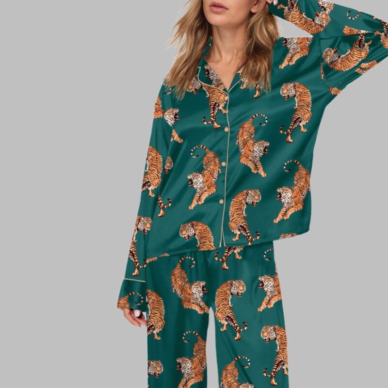 Vintage Tiger Pajama Set For Women