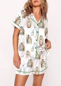 Virgin Mary Our Lady of Guadalupe Watercolor Painting Pajama Set