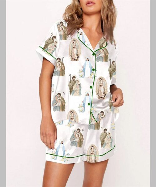 Virgin Mary Our Lady of Guadalupe Watercolor Painting Pajama Set