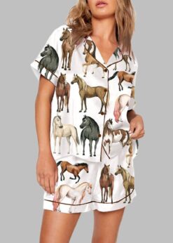 Watercolor Horse Ranch Western Pajama Set