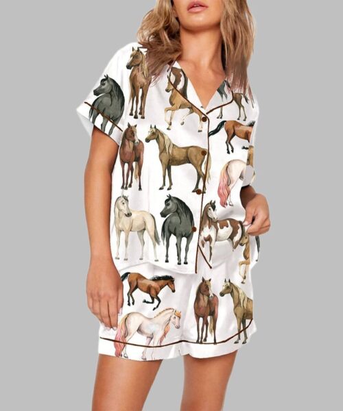 Watercolor Horse Ranch Western Pajama Set