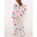 Watercolor Sacred Heart Satin Pajama Set For Women