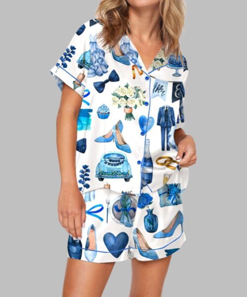 Watercolor Wedding Pajama Set For Women