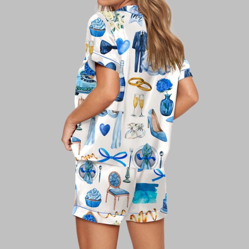 Watercolor Wedding Pajama Set For Women - Image 2
