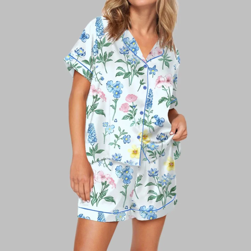 Watercolour Flowers Pajama Set