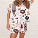 Western Cowgirl Glam Silky Satin Pajama Set