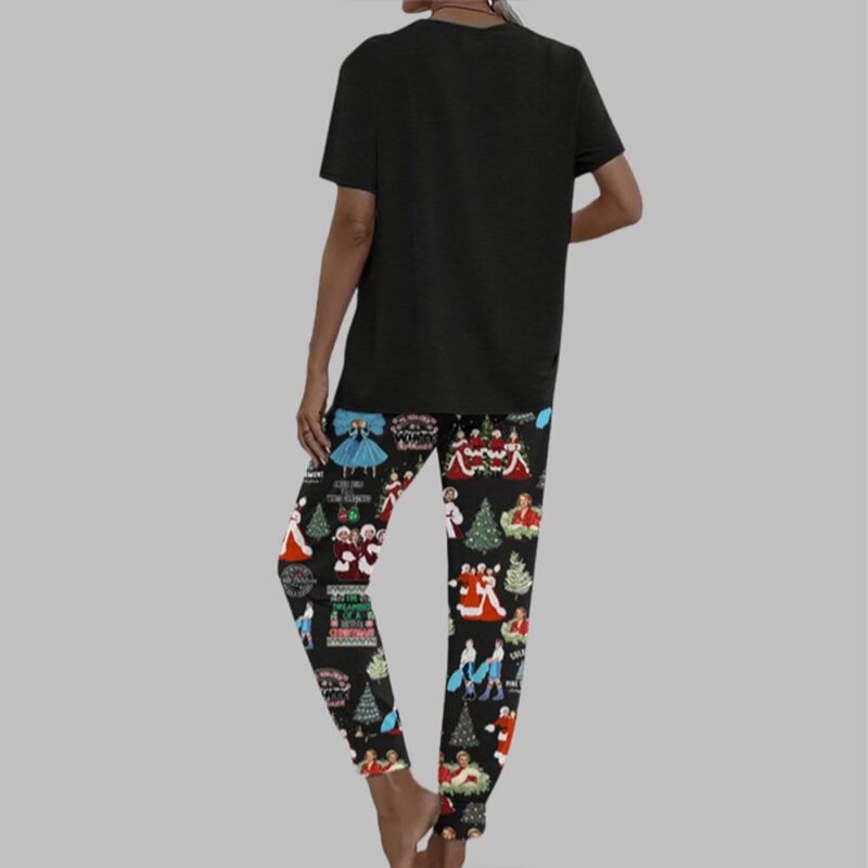 White Christmas Casual Pajama Set For Women - Image 2