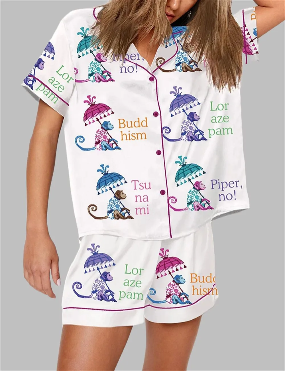 White Lotus Pajama Set - Image 3
