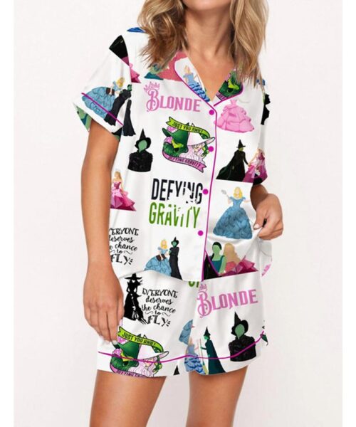 Wicked Elphaba And Glinda Satin Pajama Set For Women