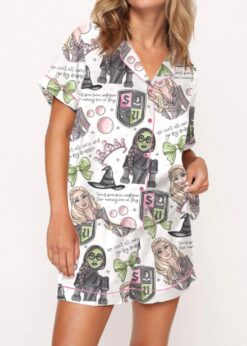 Wicked Fan Satin Pajama Set For Women