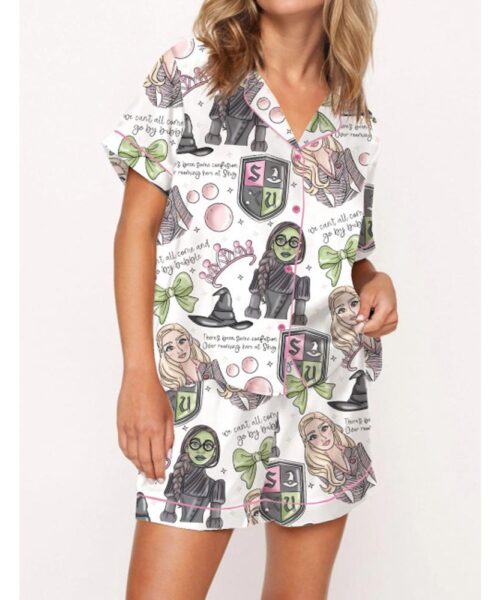 Wicked Fan Satin Pajama Set For Women