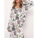 Wicked Fan Satin Pajama Set For Women