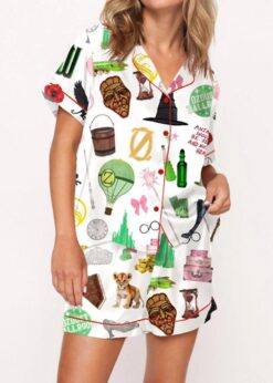 Wicked Movie Satin Pajama Set For Women