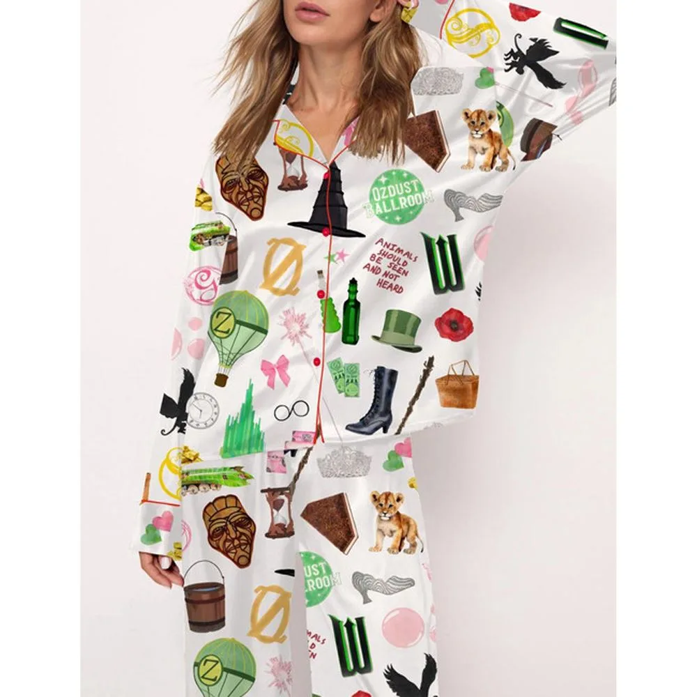 Wicked Movie Satin Pajama Set For Women - Image 2