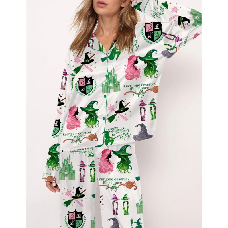 Wicked Musical Movie Satin Pajama Set For Women - Image 3