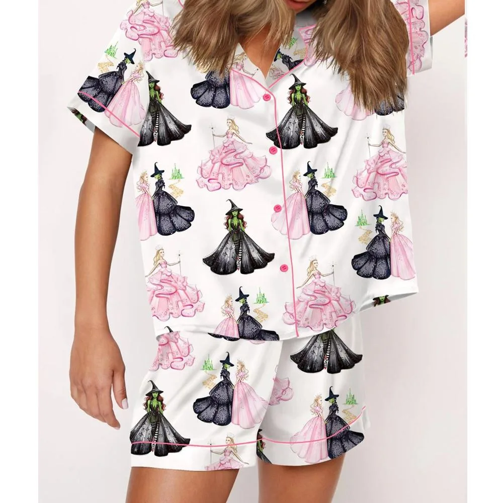 Wicked Print Satin Pajama Set - Image 2