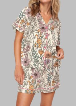 Wildflower Garden Floral Pajama Set For Women