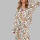 Wildflower Garden Floral Pajama Set For Women