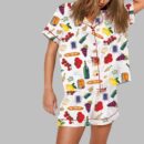 Wine Food Print Pajama Set