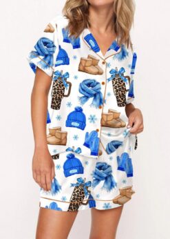 Winter Basics Satin Pajama Set For Women