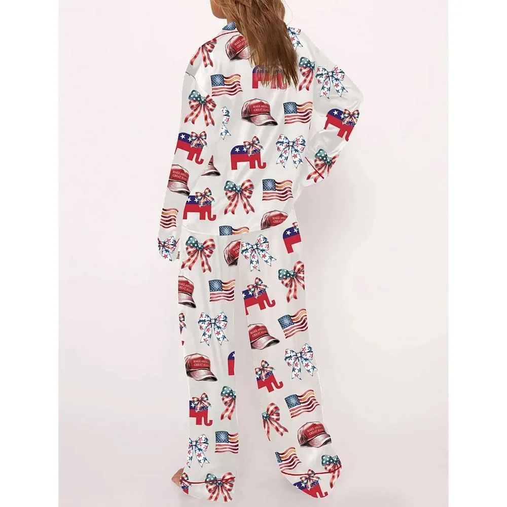 Women's Ameica Coquette Bow Pajama Set - Image 2
