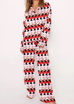 Women's Can Can Santa Pajama Set