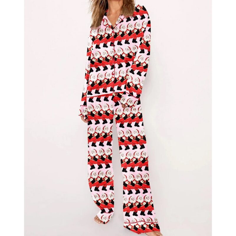 Women's Can Can Santa Pajama Set