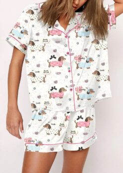Women's Dachshund Cute Dog Pajama Set