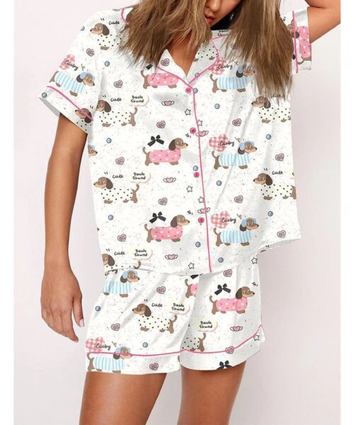 Women's Dachshund Cute Dog Pajama Set