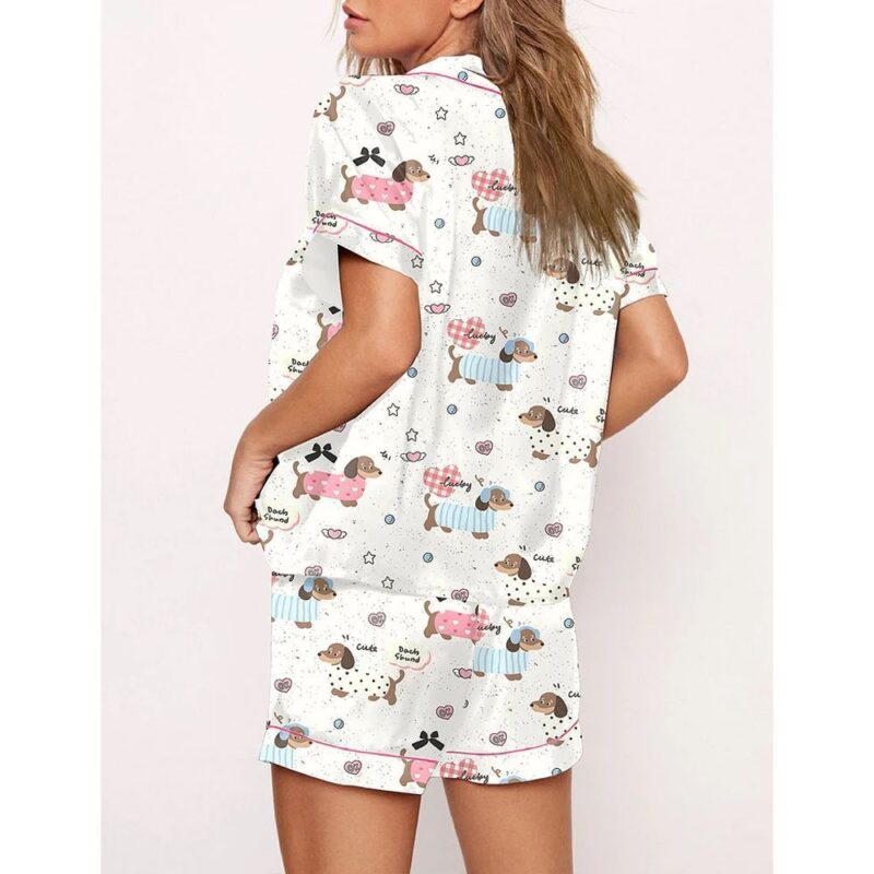 Women's Dachshund Cute Dog Pajama Set - Image 2