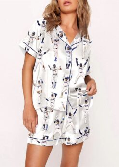 Women's Dodgers Baseball Pajama Set