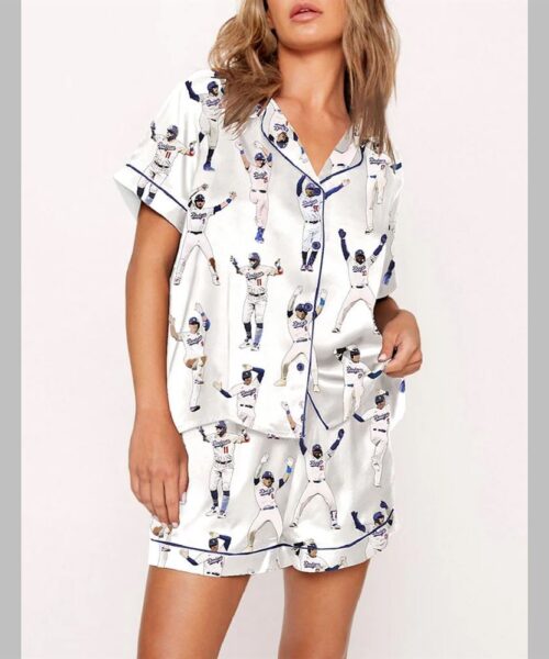 Women's Dodgers Baseball Pajama Set