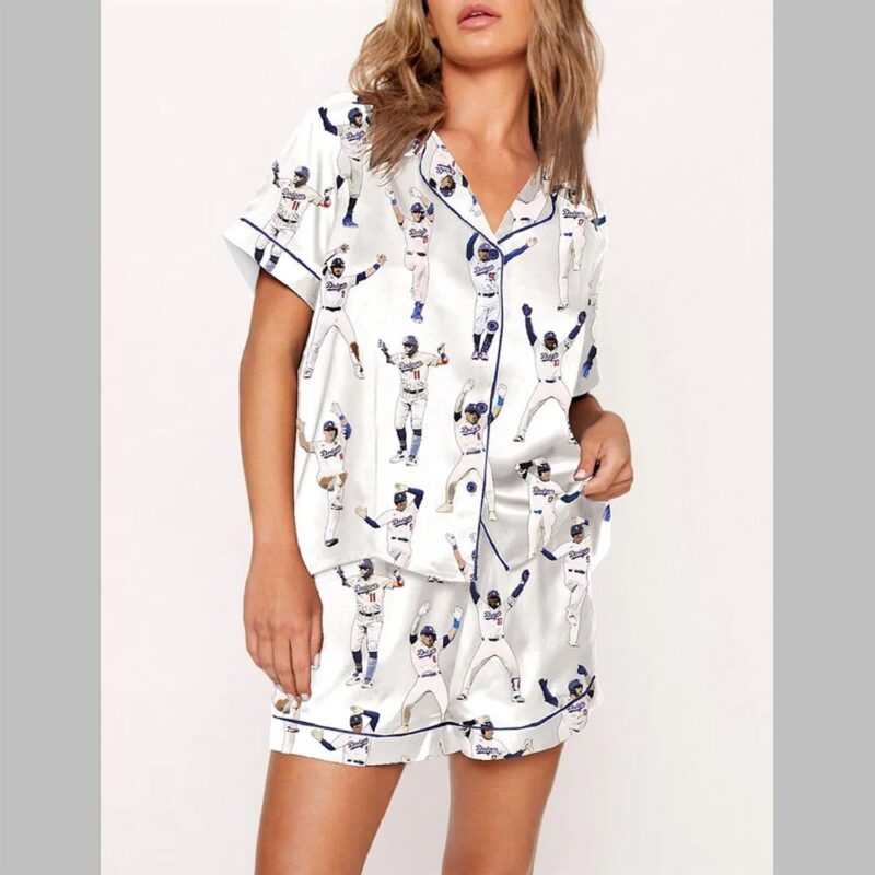 Women's Dodgers Baseball Pajama Set