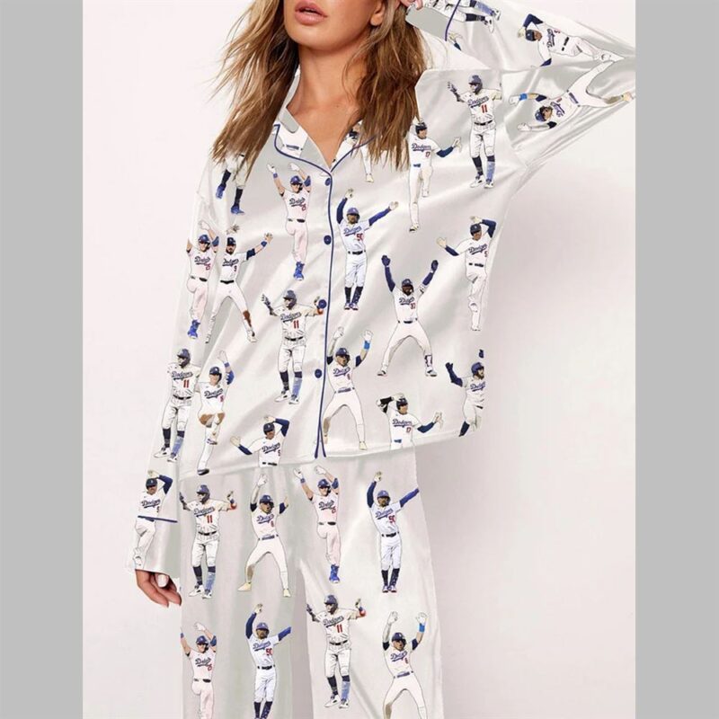 Women's Dodgers Baseball Pajama Set - Image 2