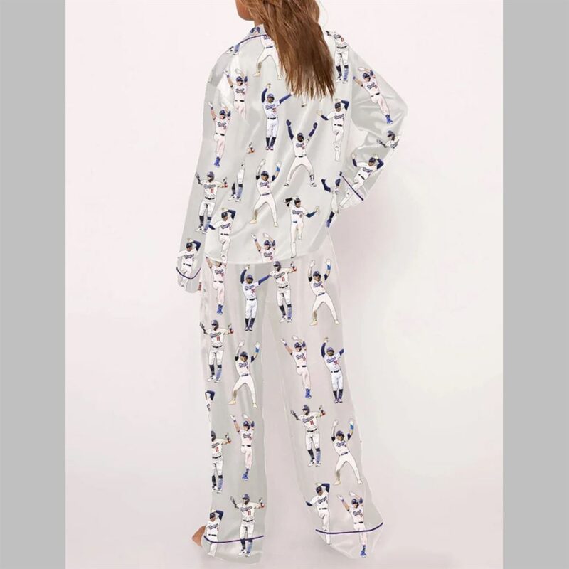Women's Dodgers Baseball Pajama Set - Image 3