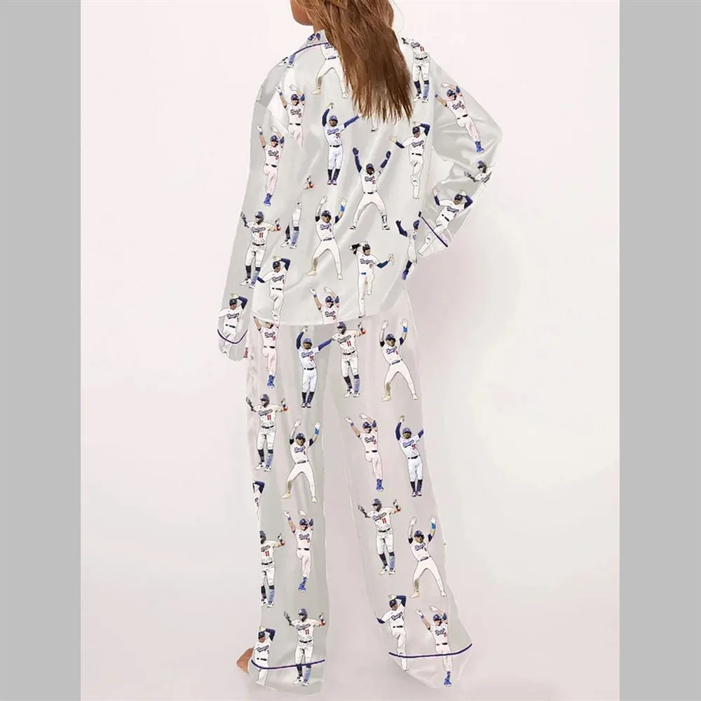 Women's Dodgers Baseball Pajama Set - Image 3
