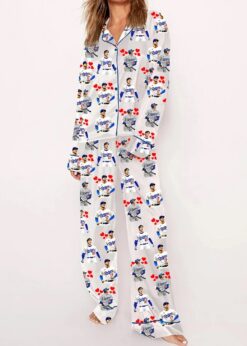 Women's Dodgers Baseball Player Pajama Set