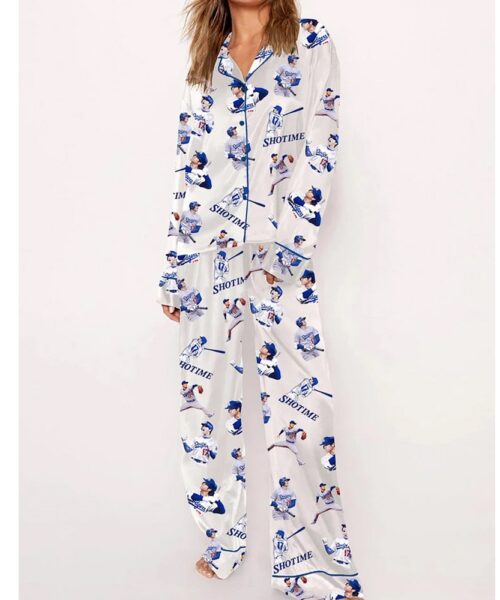 Women's Dodgers Baseball Shotime Pajama Set