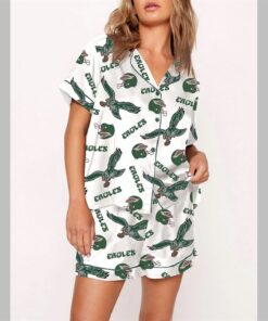 Women's Eagles Football Print Pajama Set