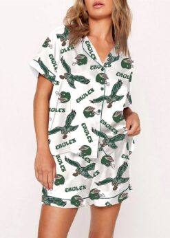 Women's Eagles Football Print Pajama Set